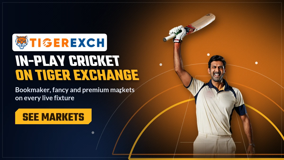 Tiger Exchange live cricket markets with in-play match prices