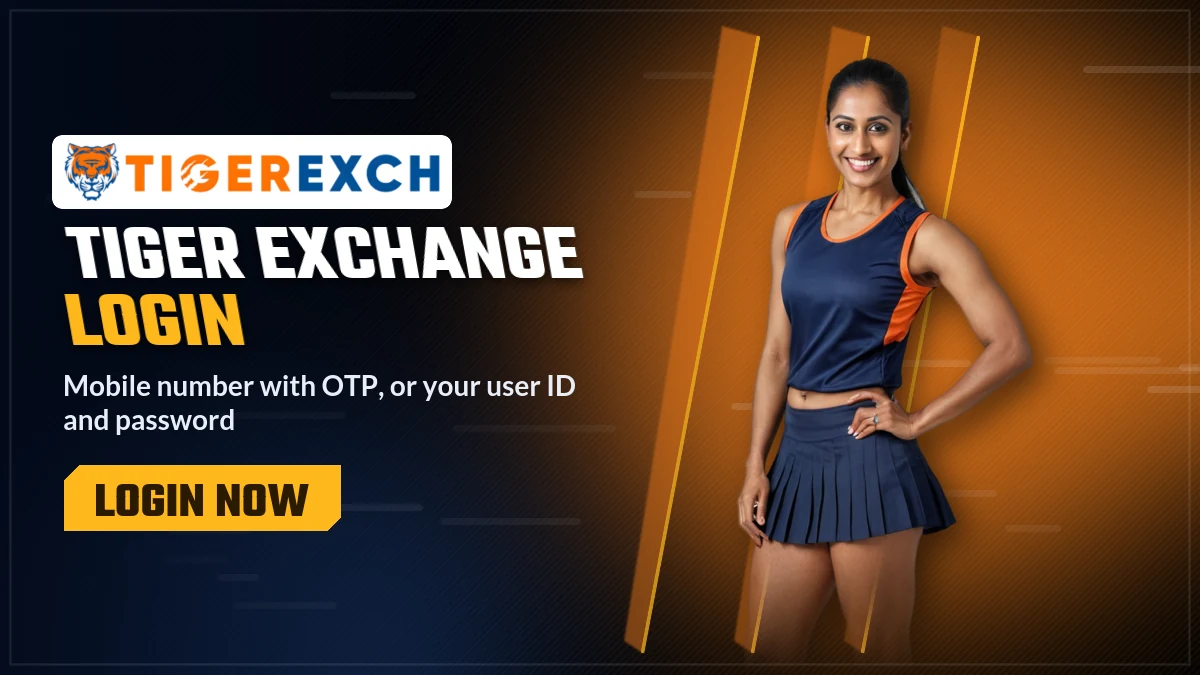 Tiger Exchange login banner showing the User ID and mobile number sign-in options